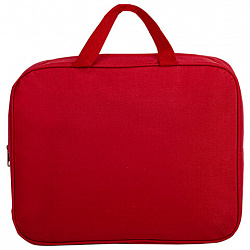 Папка на молнии с ручками STAFF EVERYDAY А4, 1 отделение, полиэстер, 80 мм, красная, 270739