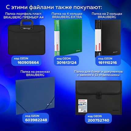 Папки-файлы перфорированные А4 BRAUBERG "EXTRA 700", КОМПЛЕКТ 50 шт., матовые, ПЛОТНЫЕ, 70 мкм, 229667