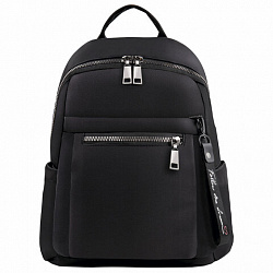 Рюкзак BRAUBERG PODIUM женский, карман-антивор, нейлон, черный, 32х26х15 см, 270815