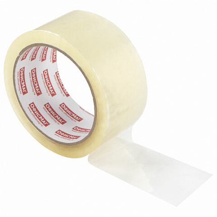 Клейкие ленты упаковочные, 48 мм х 60 м, КОМПЛЕКТ 6 шт., прозрачные, толщина 45 микрон, ОФИСМАГ, 440070