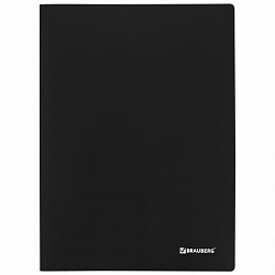 Папка 40 вкладышей BRAUBERG "Office", черная, 0,6 мм, 271327