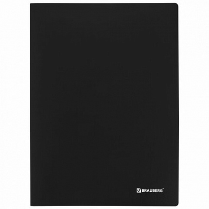 Папка 40 вкладышей BRAUBERG "Office", черная, 0,6 мм, 271327