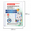 Папки-файлы перфорированные А4 BRAUBERG "PREMIUM", КОМПЛЕКТ 100 шт., матовые, 35 мкм, 273005