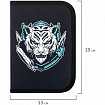 Пенал ПИФАГОР, 1 отделение, полиэстер, 19х13 см, "White tiger", 272285