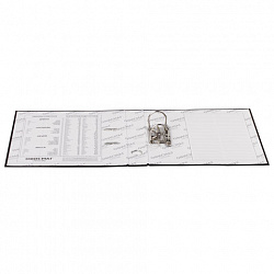 Папка-регистратор ОФИСМАГ с арочным механизмом, покрытие из ПВХ, 50 мм, черная, 225752