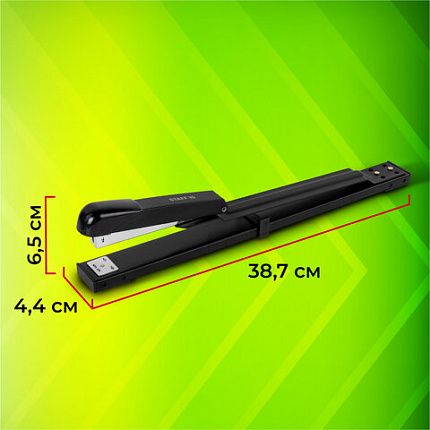 Степлер брошюровочный №24/6, 26/6 STAFF "Manager", до 25 листов, черный, 272753