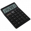 Калькулятор настольный BRAUBERG CH-12-BK (153х103 мм), 12 разрядов, двойное питание, черный, 272958