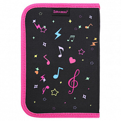 Пенал BRAUBERG с наполнением, 1 отделение, 1 откидная планка, 24 предмета, 21х14 см, "Headphones", 273531