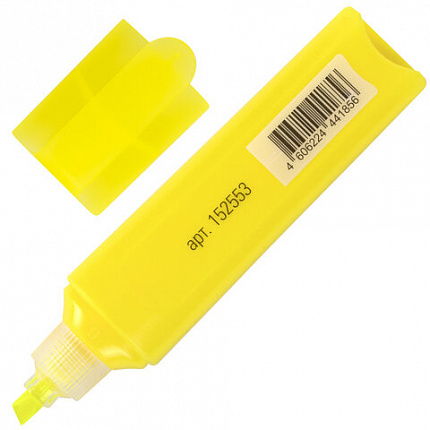 Текстовыделитель STAFF "EVERYDAY HL-720", ЖЕЛТЫЙ, линия 1-5 мм, скошенный наконечник, 152553