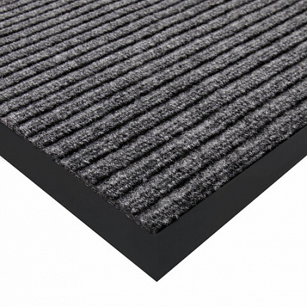 Коврик придверный 40х60 см, СЕРЫЙ, влаго-грязезащитный, 450 г/м2, ребристый, PRIMILA (ПРИМИЛА) EXTRA, 701022