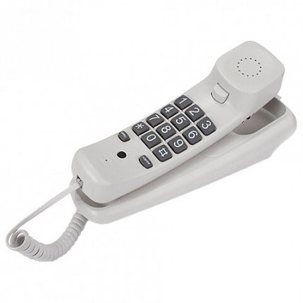 Телефон TEXET TX-219, тональный/импульсный режим, повтор, серый, 125787