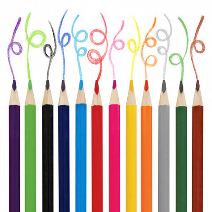 Карандаши цветные ЮНЛАНДИЯ "ЮНЛАНДИК БЫСТРЕЕ ВСЕХ", 12 цветов, трехгранные заточенные, 181388