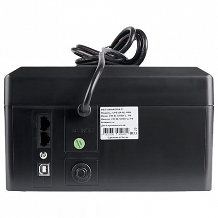 Источник бесперебойного питания SMARTWATT UPS SAFE PRO 650, 650 ВА (390 Вт), 8 розеток, 3703020270004