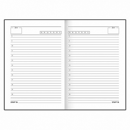 Ежедневник недатированный А5 (145х215 мм), ламинированная обложка с фольгой, 128 л., STAFF, "Flowers", 113521