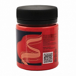 Краска по ткани акриловая "Декола", банка 50 мл, красная, Невская Палитра, 4128331