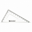 Набор чертежный BRAUBERG (линейка 20 см, 2 треугольника, транспортир), прозрачный, 210853