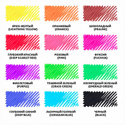 Фломастеры BRAUBERG "PREMIUM", 12 цветов, КОРПУС С ПЕЧАТЬЮ, вентилируемый колпачок, ПВХ-упаковка с европодвесом, 151942