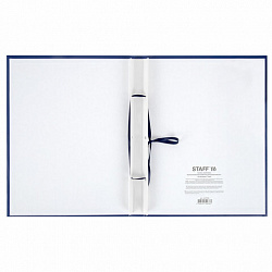 Папка-обложка "Выпускная квалификационная работа" STAFF, А4, 3 отверстия под дырокол, шнур, Синяя, 117576