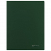 Папка с металлическим скоросшивателем и внутренним карманом BRAUBERG "Диагональ", темно-зеленая, до 100 листов, 0,6 мм, 221354