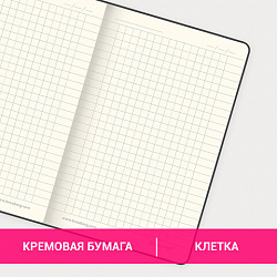 Блокнот МАЛЫЙ (100x150 мм) А6, BRAUBERG "Metropolis Special", под кожу, 80 л., клетка, красный, 111581