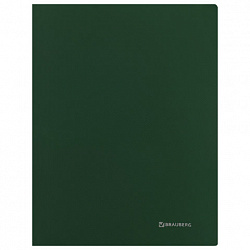 Папка с металлическим скоросшивателем и внутренним карманом BRAUBERG "Диагональ", темно-зеленая, до 100 листов, 0,6 мм, 221354