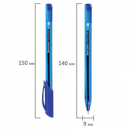 Ручки гелевые BRAUBERG "Extra Glide Gel", НАБОР 6 ЦВЕТОВ, трехгранная, игольчатый наконечник 0,7 мм, линия 0,5 мм, 144078