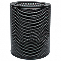 Урна-корзина металлическая для мусора 16 литров, перфорированная, черная, оцинкованная сталь, ТИТАН., 415