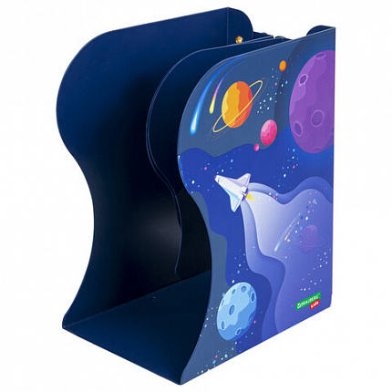 Подставка-держатель для книг и учебников BRAUBERG KIDS "Adventure" раздвижная, металлическая, 238065