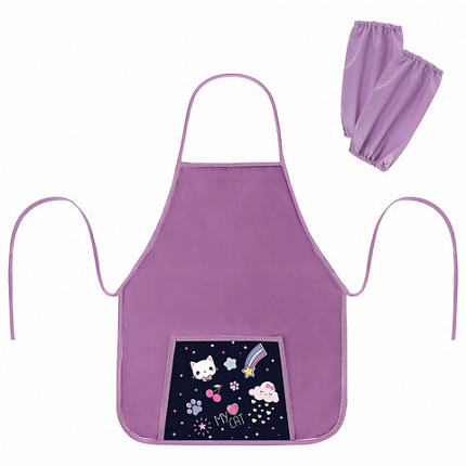 Фартук с нарукавниками для уроков труда ПИФАГОР, 1 карман, 46х54 см, Leapfrog, 273623