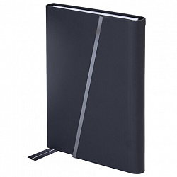 Ежедневник недатированный А5 145х213 мм BRAUBERG "Vogue", под кожу, магнитный клапан, 160 л., черный, 116223