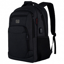 Рюкзак HEIKKI SECURE (ХЕЙКИ) универсальный, отделение для ноутбука, черный, 46x31x19 см, 273894