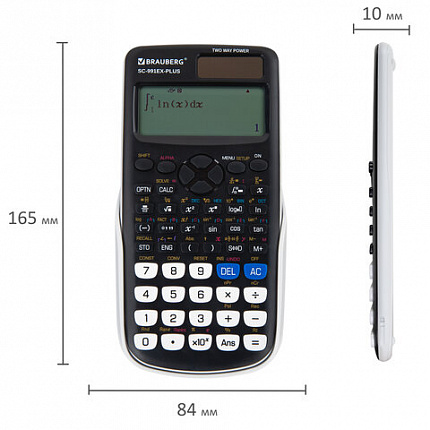 Калькулятор инженерный BRAUBERG SC-991EX-Plus (165х84 мм), 552 функции,10+2 разрядов, двойное питание, 271726