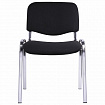 Стул для персонала и посетителей "ИЗО", хромированный каркас, ткань черная С-11, В-14