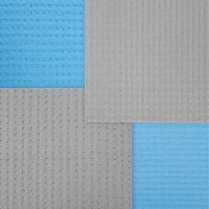 Салфетки губчатые для уборки кухни 15х15 см, ЦЕЛЛЮЛОЗНЫЕ, КОМПЛЕКТ 10 шт., 5 серых / 5 голубых, LAIMA, 700263