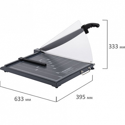 Резак сабельный BRAUBERG KATANA TSP-312, А3, на 12 л., длина реза 430 мм, пластиковое основание, защитный экран, 532986