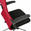 Кресло офисное BRABIX PREMIUM "Ultimate EX-801" хром, плотная двойная сетка Х2, черное/красное, 532921
