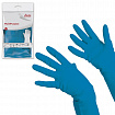 Перчатки VILEDA многоцелевые латексные МНОГОРАЗОВЫЕ х/б напыление, ПРОЧНЫЕ, размер XL (очень большой), синие, 174357