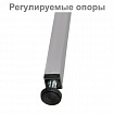 Скамья со спинкой деревянная на металлокаркасе "СТ 5", 1500х350х860 мм, регулируемые опоры, каркас металлический серый, сиденье дерево