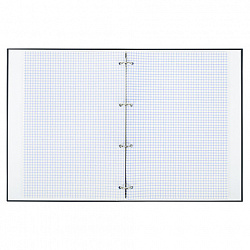 Тетрадь на кольцах БОЛЬШАЯ А4, 220х305 мм, 100 л., твердый картон, клетка, BRAUBERG, "Minimal black", 405408