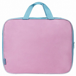 Папка на молнии с ручками STAFF EVERYDAY А4, 1 отделение, полиэстер, 80 мм, нежно-розовая, 271488