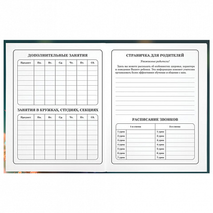 Дневник 1-4 класс 48 л., гибкая обложка, ЮНЛАНДИЯ, выборочный лак, с подсказом, "Медвежонок", 107141