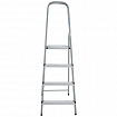 Стремянка сталь / алюминий 4 ступени, высота площадки 0,81м, дуга 0,6м, площадка 26х26см, до 150кг, вес 5,2кг НОВАЯ ВЫСОТА, 1130104