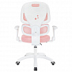 Кресло детское с поясничной поддержкой BRABIX KIDS "MG-225", сетка/ткань TW, розовое, 533316