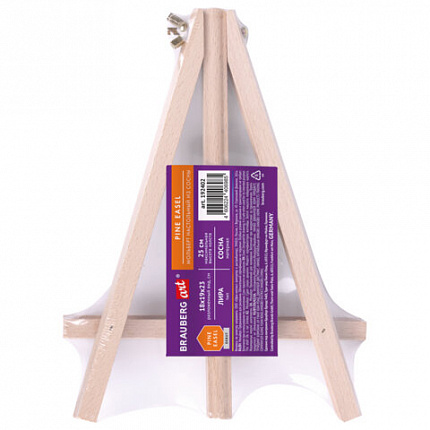 Мольберт настольный из сосны 18х23см, высота холста до 25см, BRAUBERG ART DEBUT, 192402