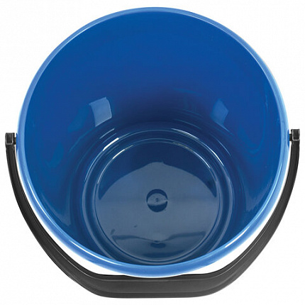 Ведро 12 л, без крышки, пластиковое, пищевое, с узором, цвет синий, мерная шкала, LAIMA, 603894