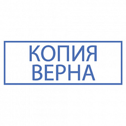 Штамп стандартный "КОПИЯ ВЕРНА" В РАМКЕ, оттиск 38х14 мм, синий, TRODAT IDEAL 4911 DB-3.45, 161491/214134