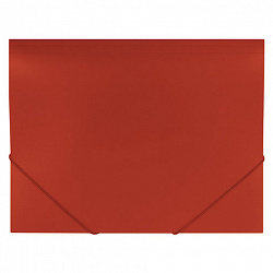 Папка на резинках BRAUBERG "Office", красная, до 300 листов, 500 мкм, 227711