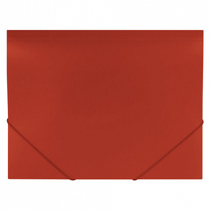 Папка на резинках BRAUBERG "Office", красная, до 300 листов, 500 мкм, 227711