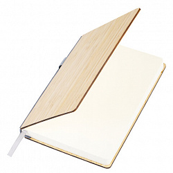 Ежедневник недатированный, А5, 145х213 мм, BRAUBERG "Bamboo", резинка-фиксатор, держатель для ручки, 160 л., бамбук, 117137