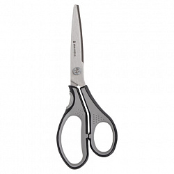 Ножницы BRAUBERG "EXTRA", 210 мм, серо-черные, 2-х сторонняя заточка, эргономичные ручки, 237296